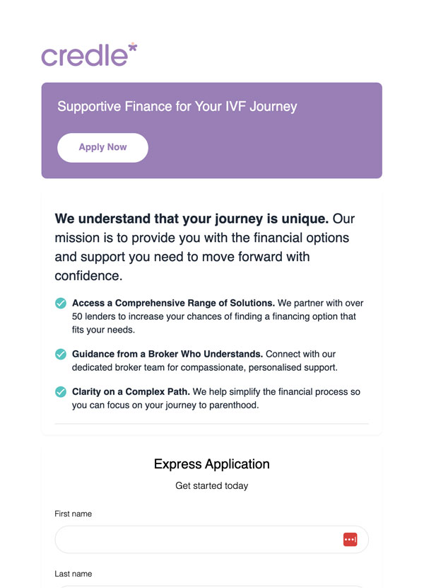 IVF Loan Form